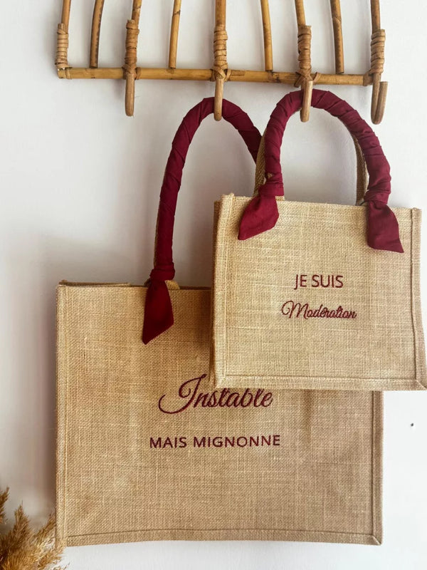 Sac en toile de jute à personnaliser