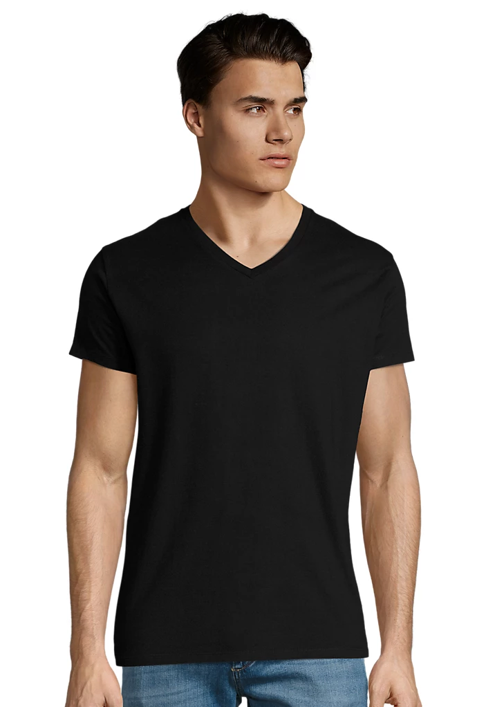 Tee-shirt col V manches courtes homme