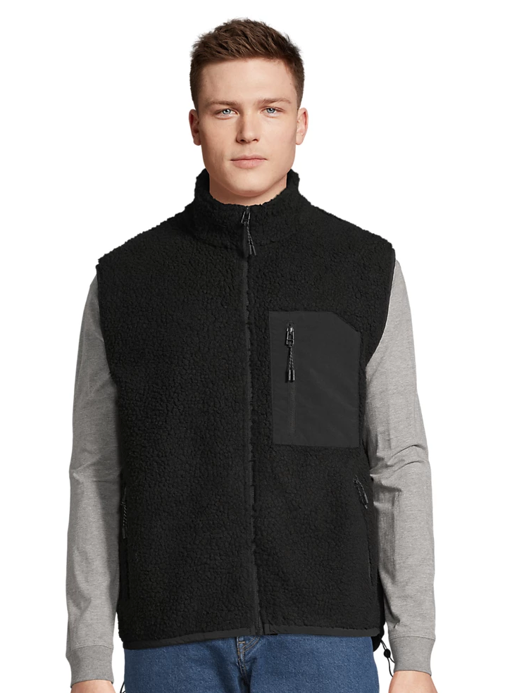 Veste Sherpa sans manches unisexe