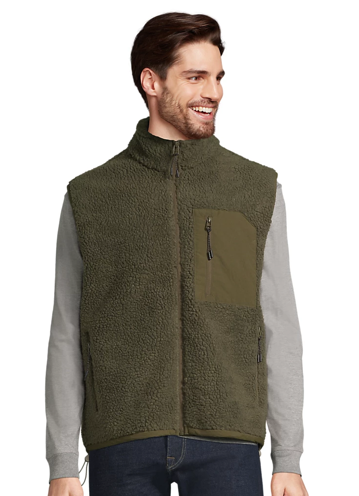Veste Sherpa sans manches unisexe