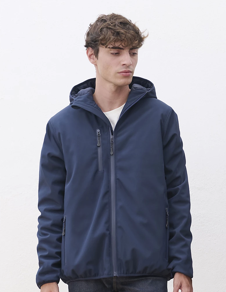 Veste softshell doublé doudoune avec manches homme