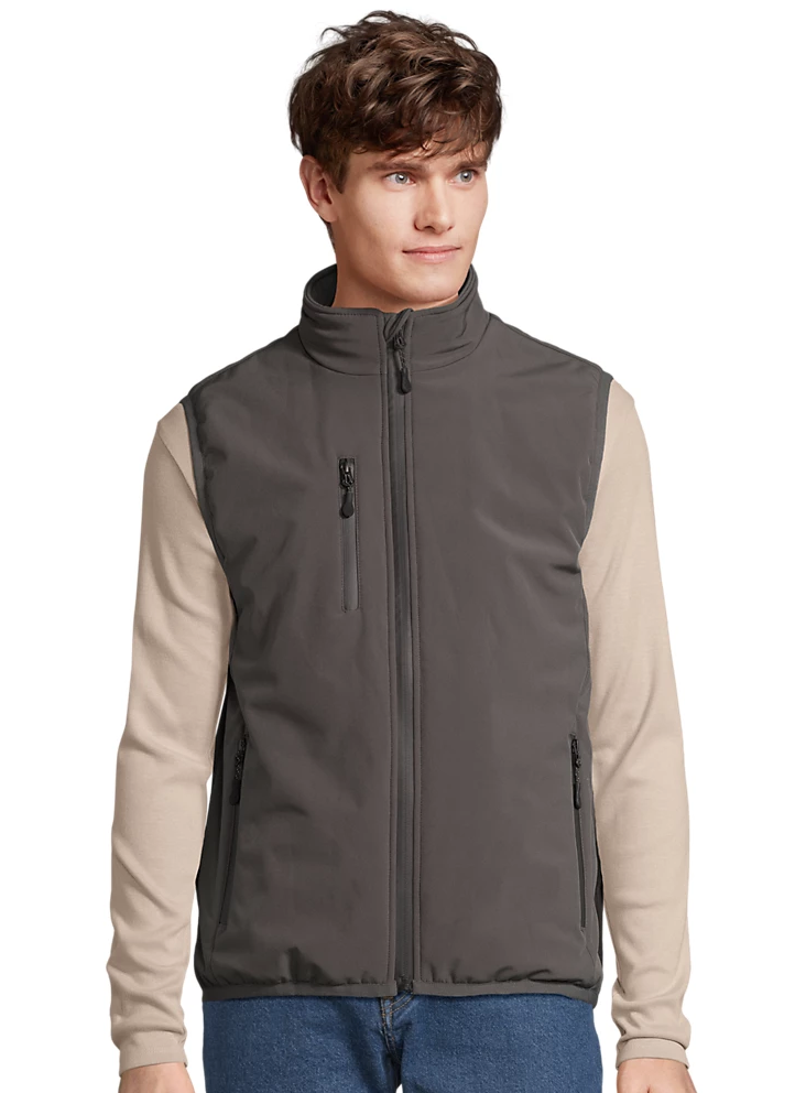 Veste softshell doublé doudoune sans manches homme
