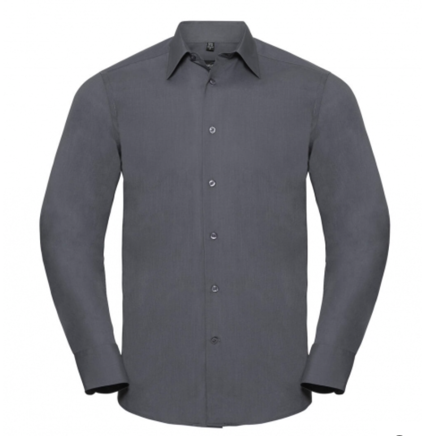 Chemise popeline manches longues homme
