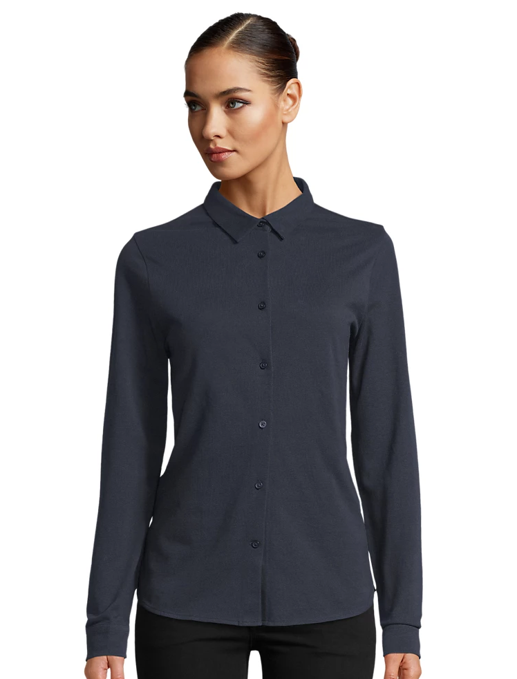 Chemise en coton piqué femme