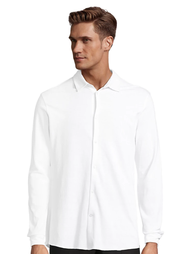 Chemise en coton piqué homme