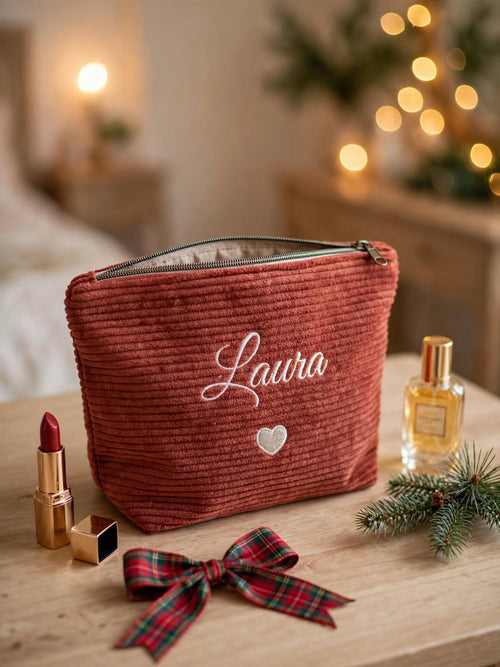 Pochette en velours côtelé – 100 % personnalisable