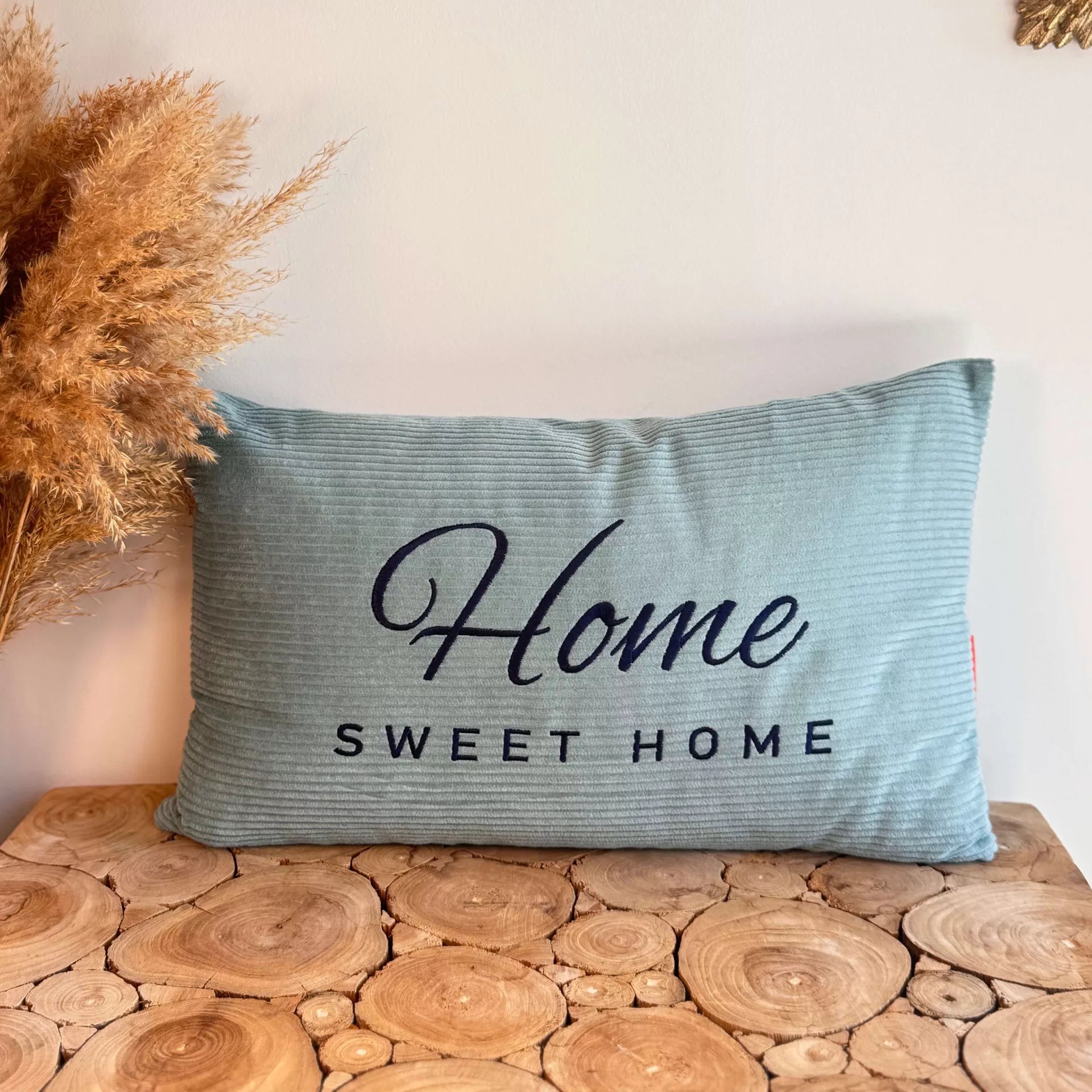Coussin bleu clair - Home Sweet Home