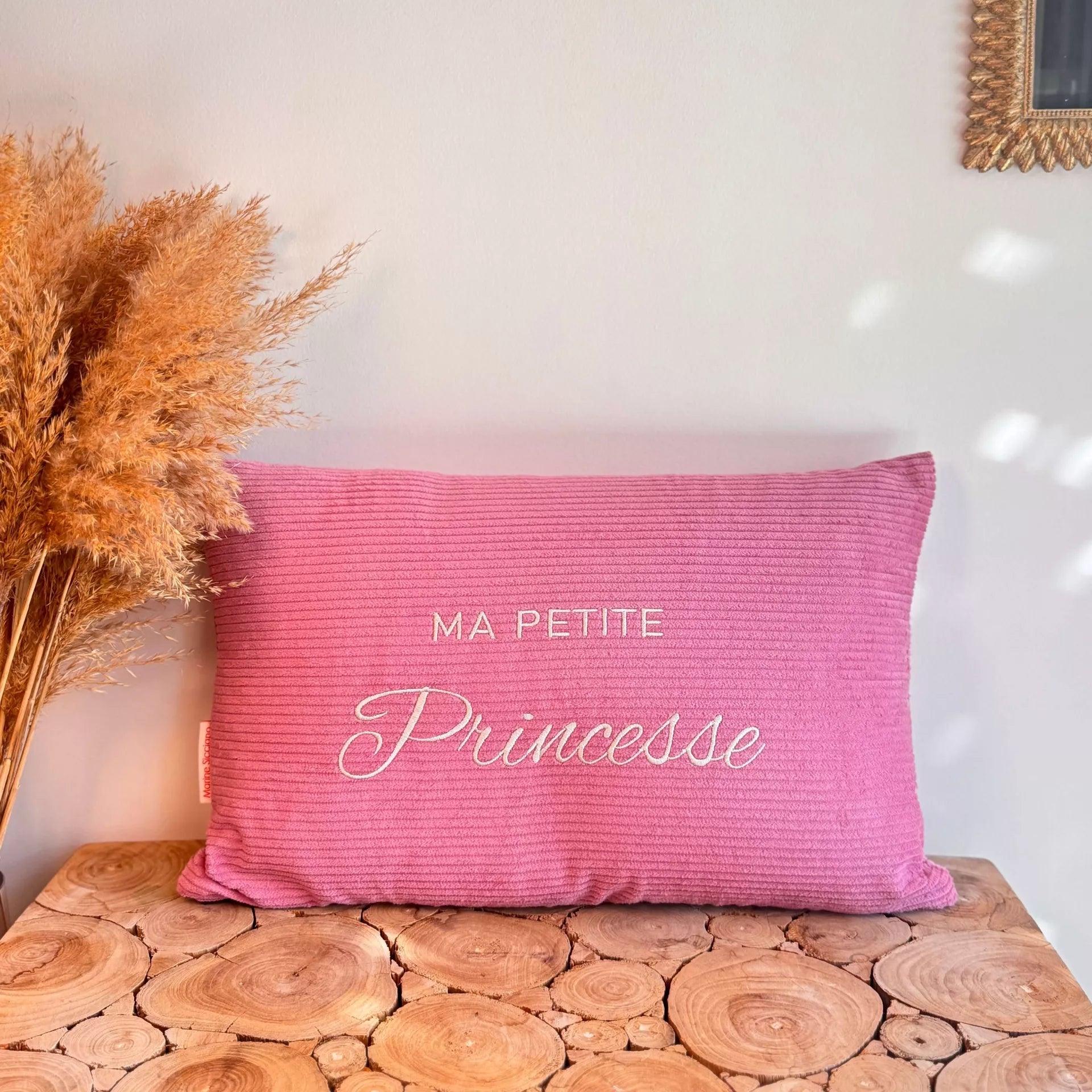 Coussin vieux rose - Ma petite princesse
