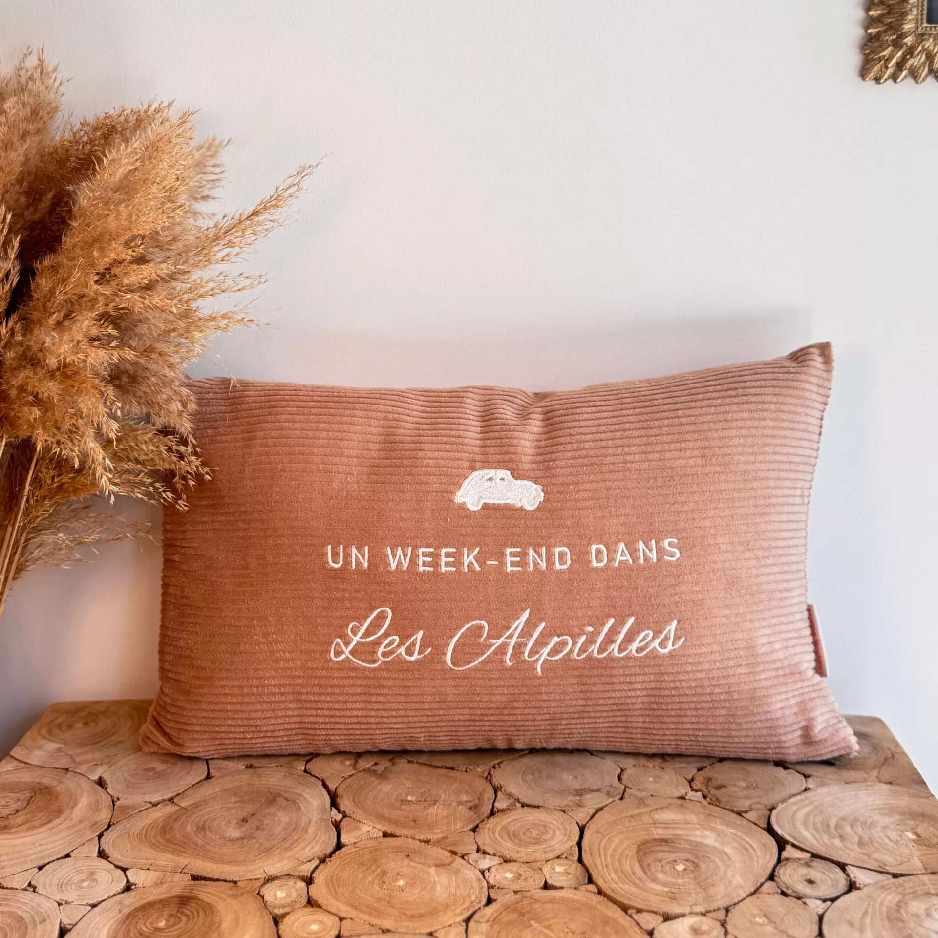 Coussin marron clair - Un week end dans les Alpilles