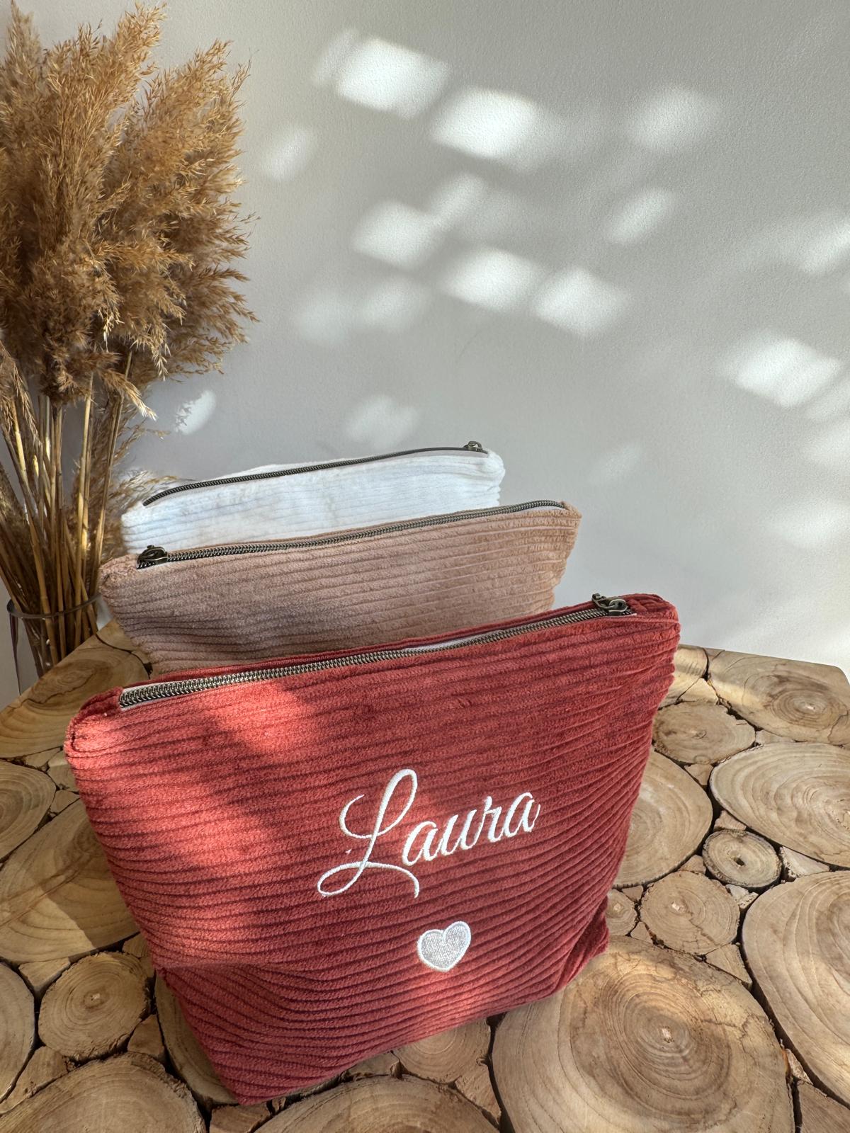 Pochette Velours côtelé 100% Personnalisable
