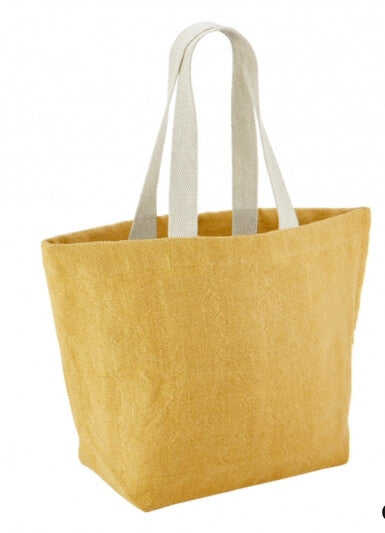 Sac de plage en toile de jute effet lavé