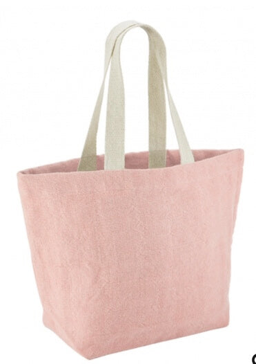 Sac de plage en toile de jute effet lavé