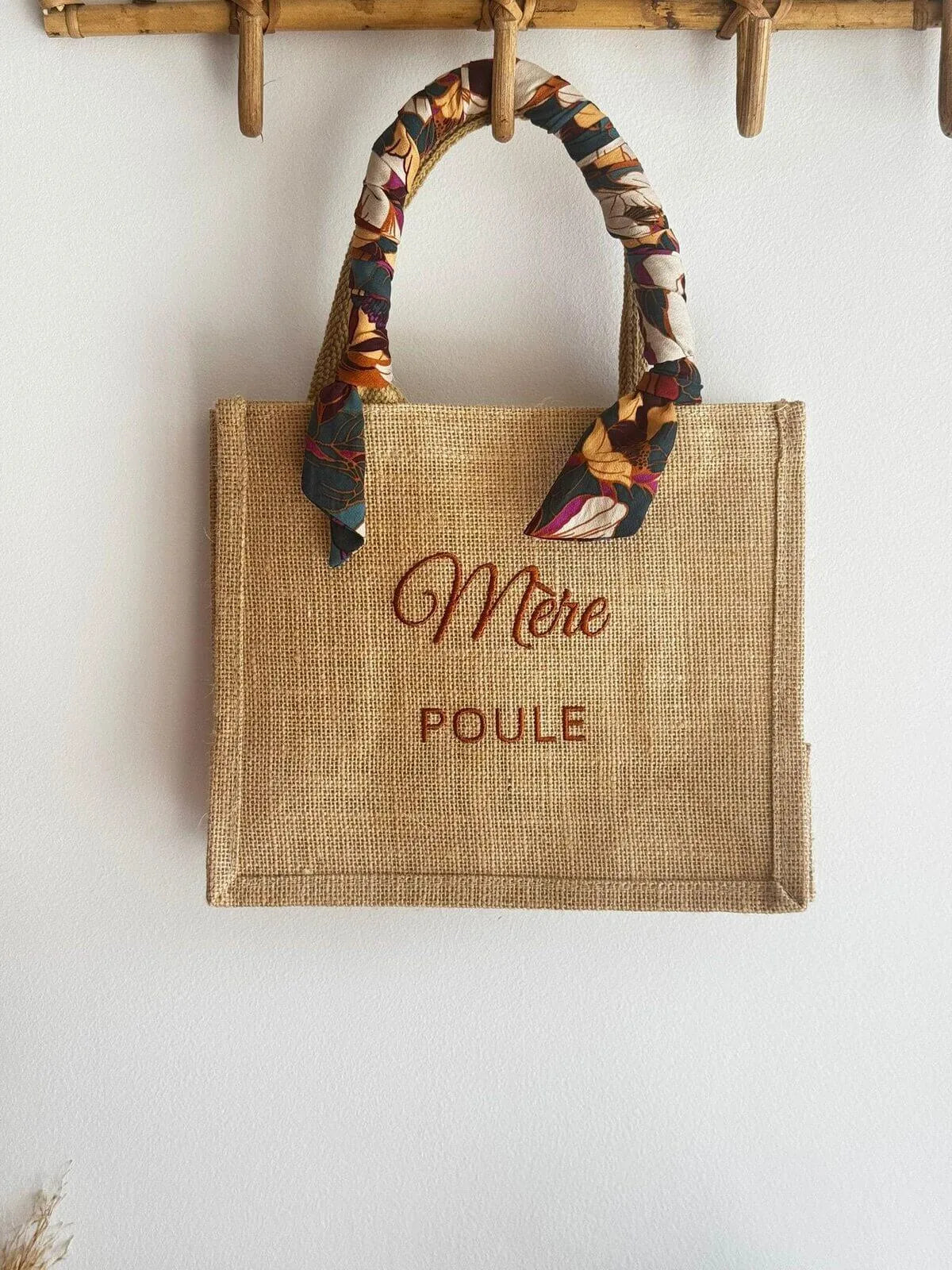 Petit format - Ruban Automne - Mère poule - Broderie Marron chaud