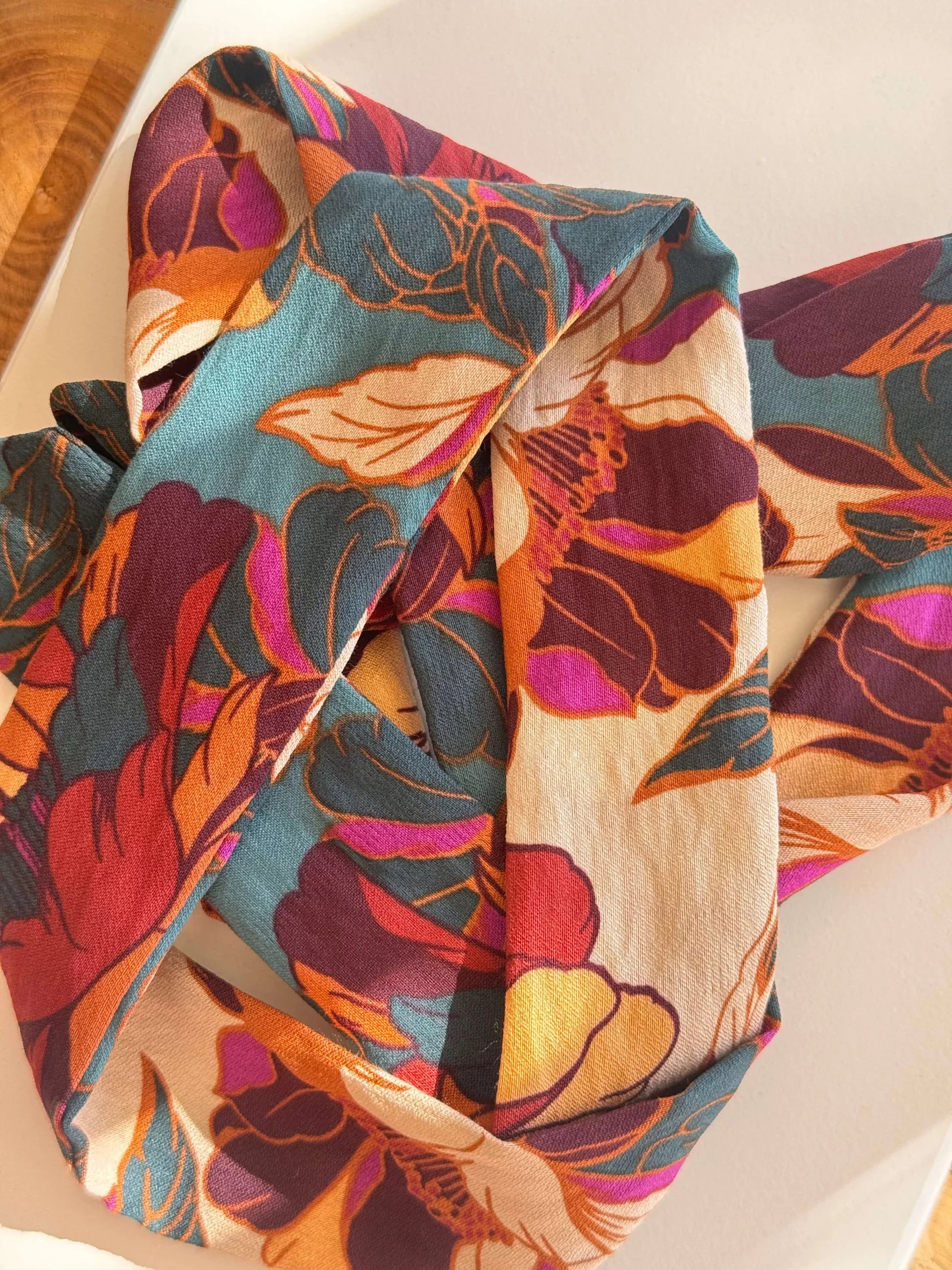 Petit format - Ruban Automne - Mère poule - Broderie Marron chaud