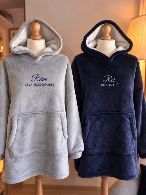 Sweat plaid brodé