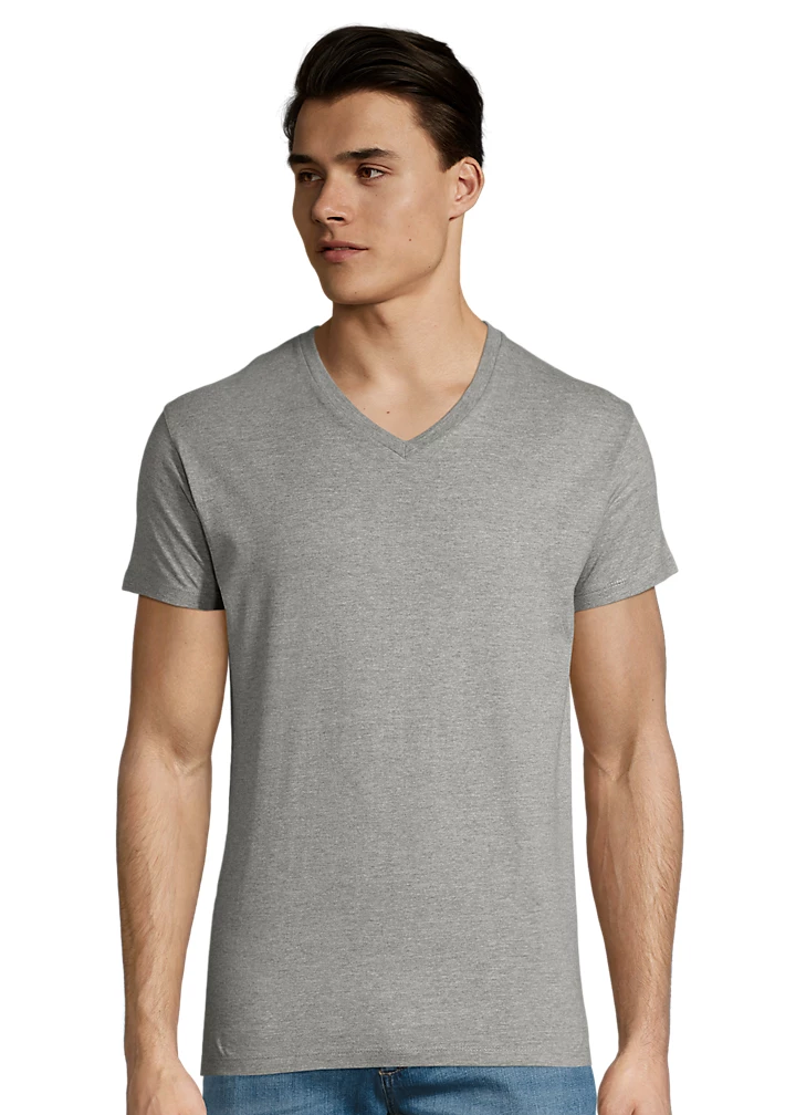Tee-shirt col V manches courtes homme