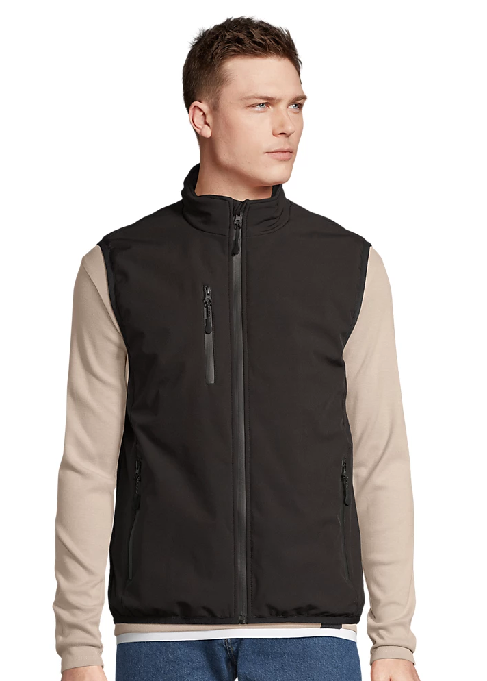 Veste softshell doublé doudoune sans manches homme