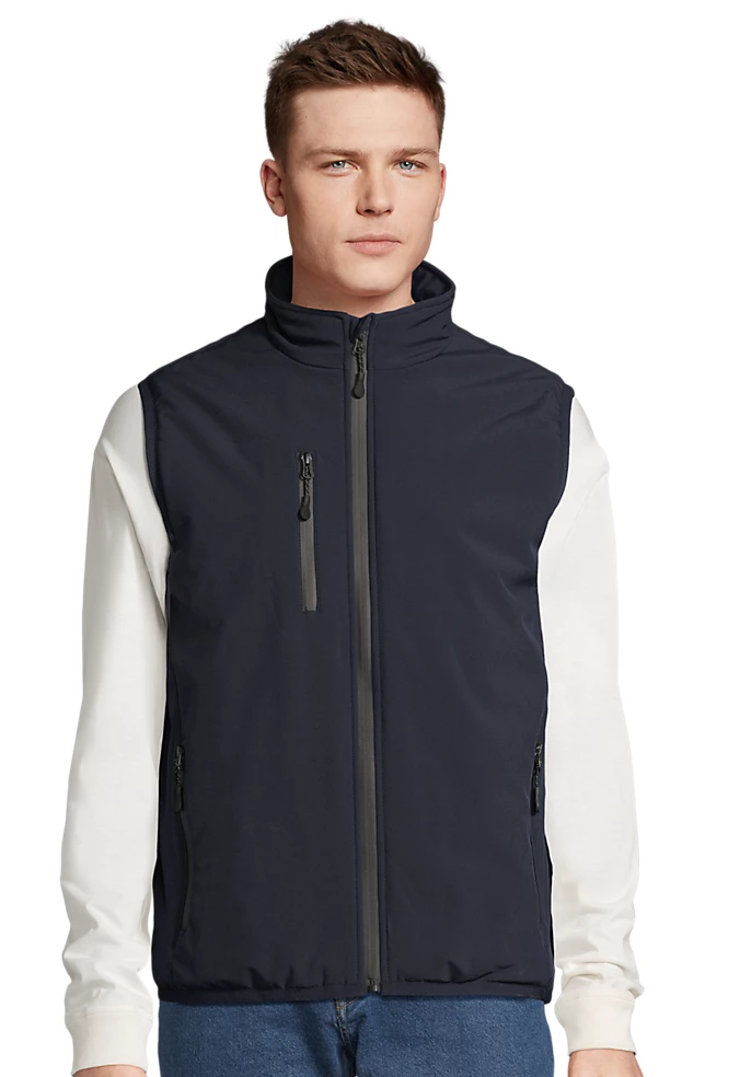 Veste softshell doublé doudoune sans manches homme