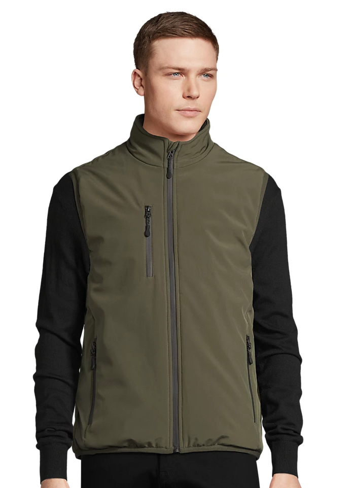 Veste softshell doublé doudoune sans manches homme