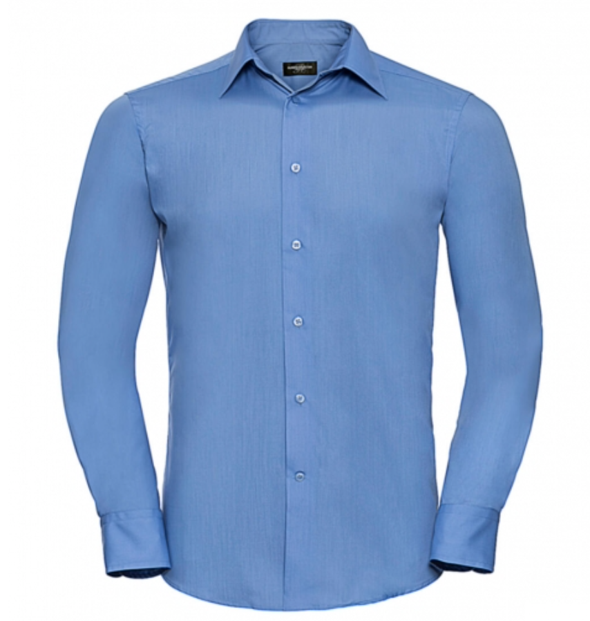 Chemise popeline manches longues homme
