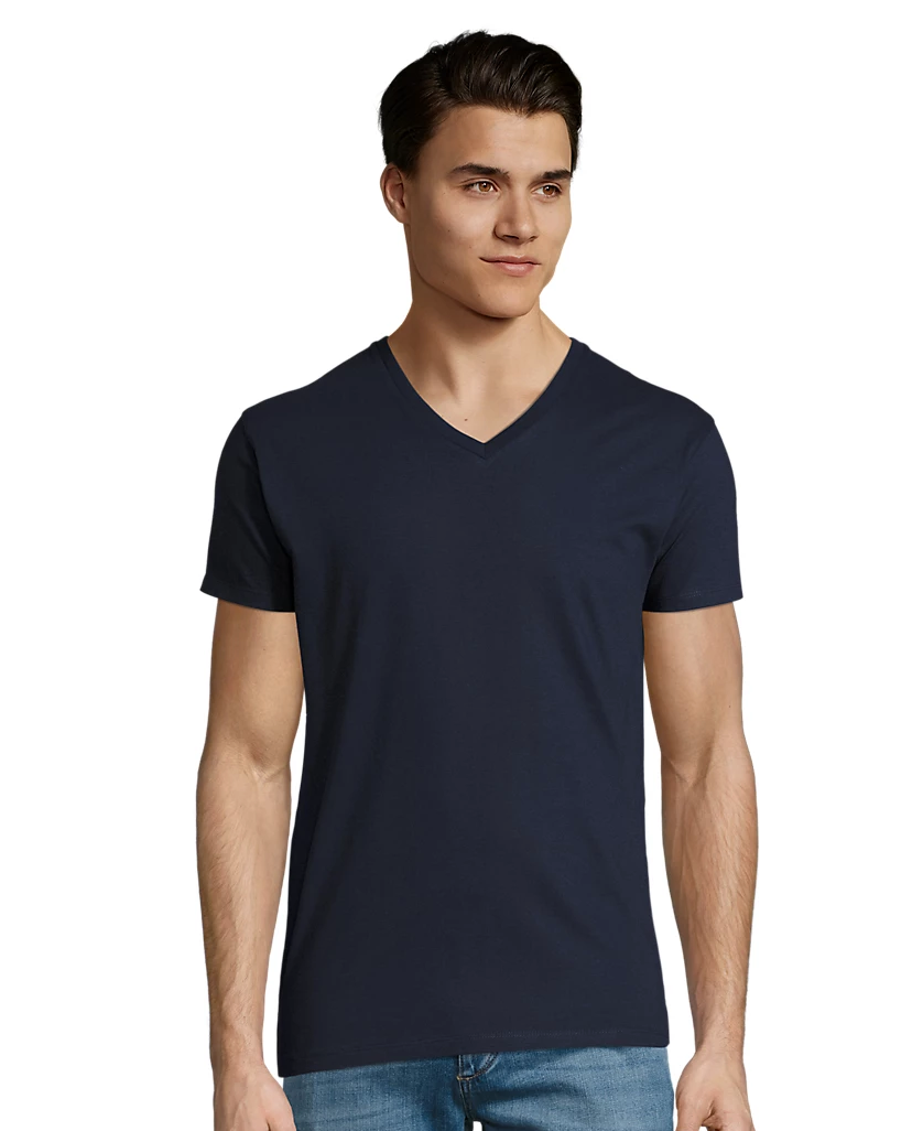 Tee-shirt col V manches courtes homme