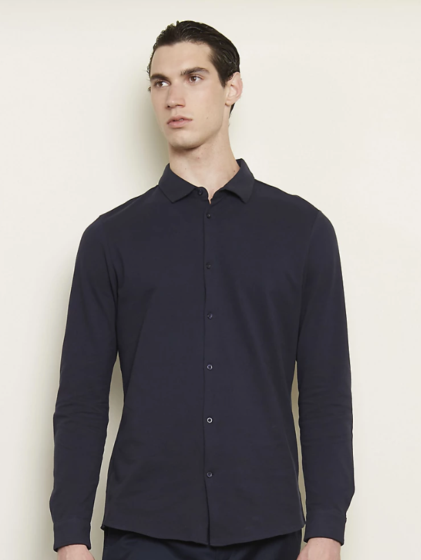 Chemise en coton piqué homme