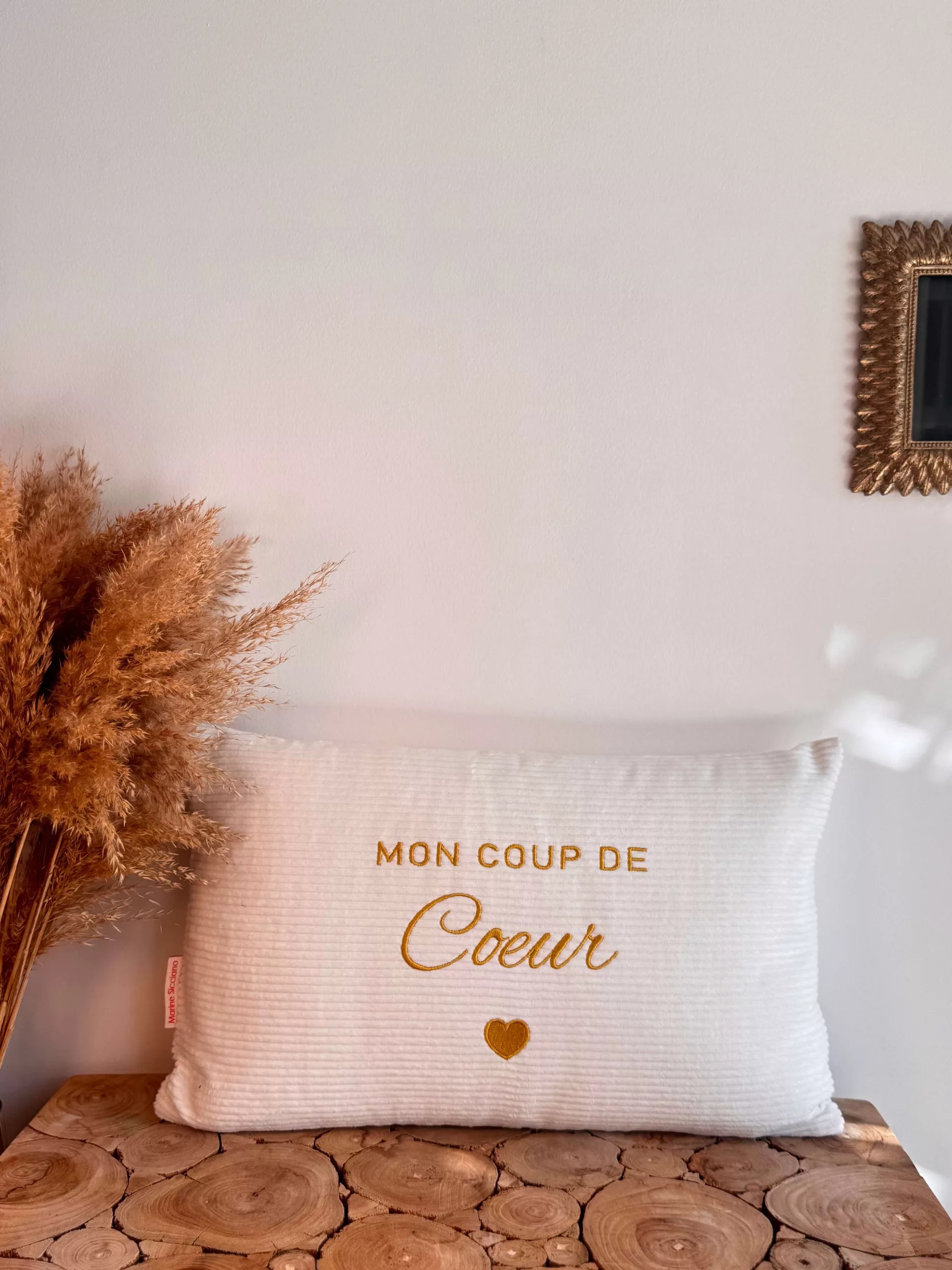 Coussin messages & petit coeur