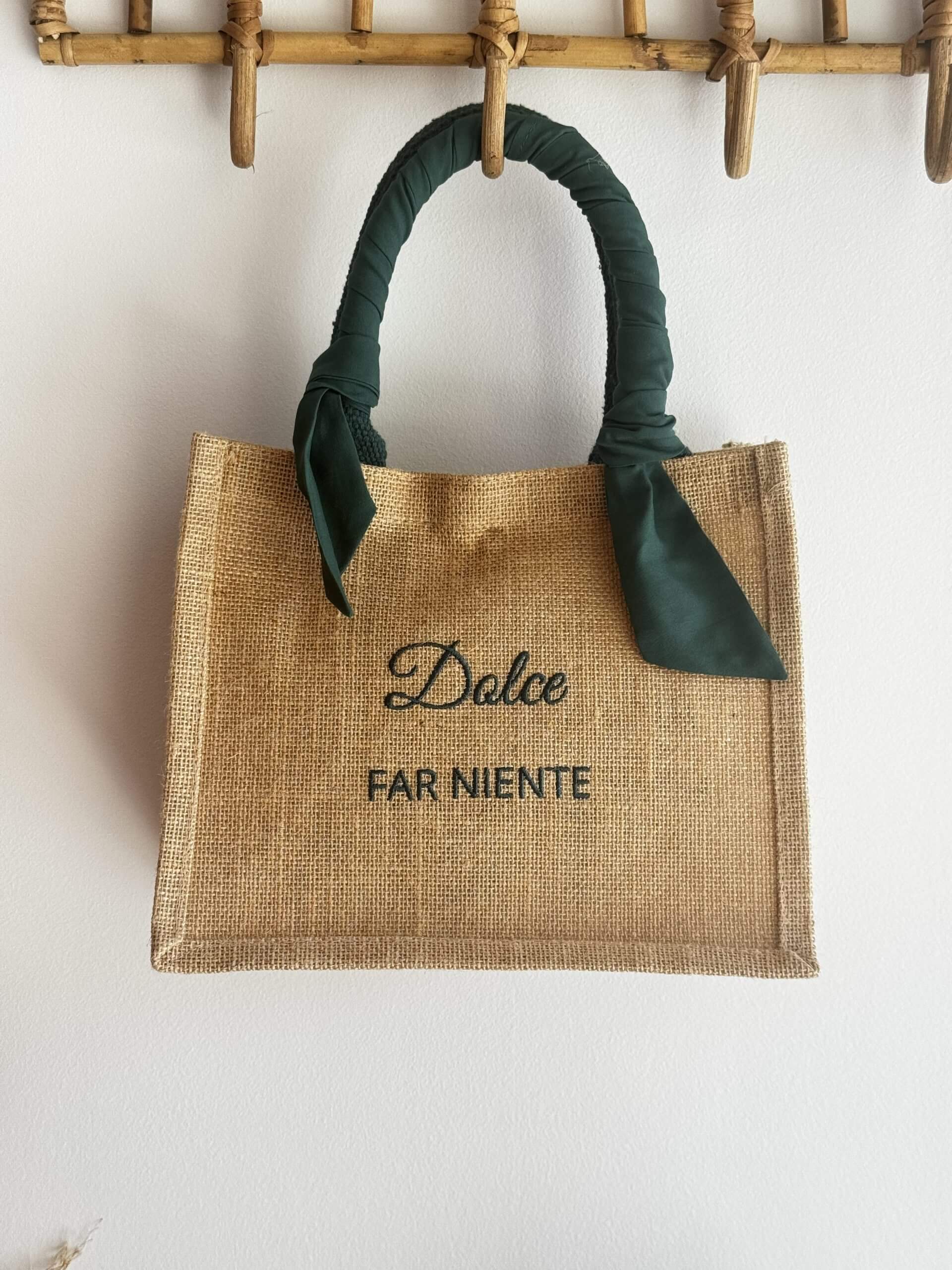 Petit format - Ruban vert sapin - Dolce Farniente - Broderie vert sapin