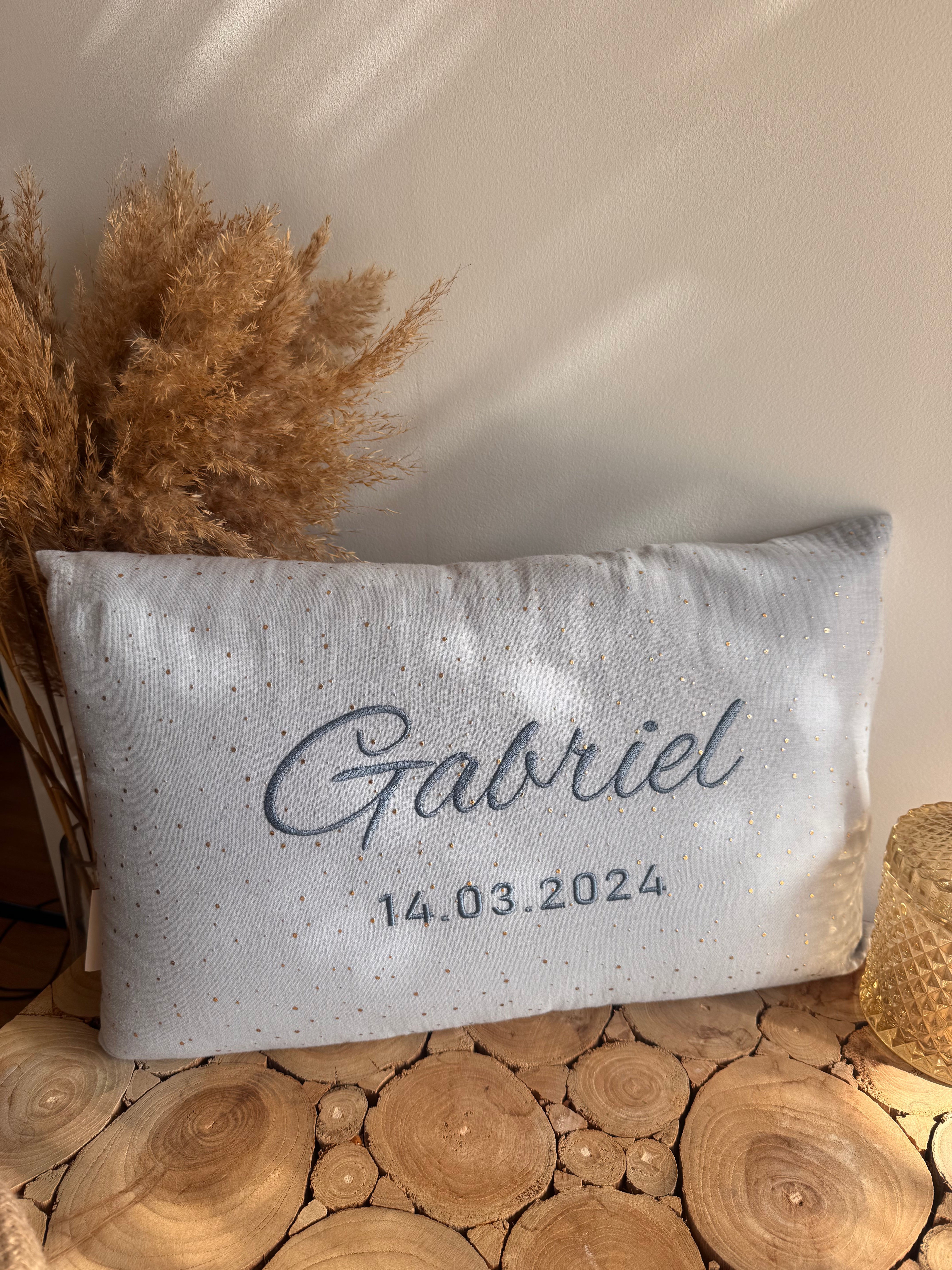 Coussin Enfant gaze de coton - 100% Personnalisable
