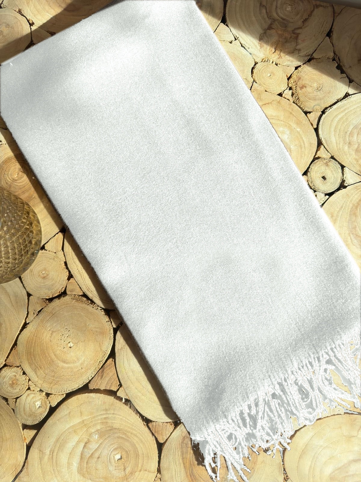 Écharpe binôme blanche à personnaliser, avant broderie