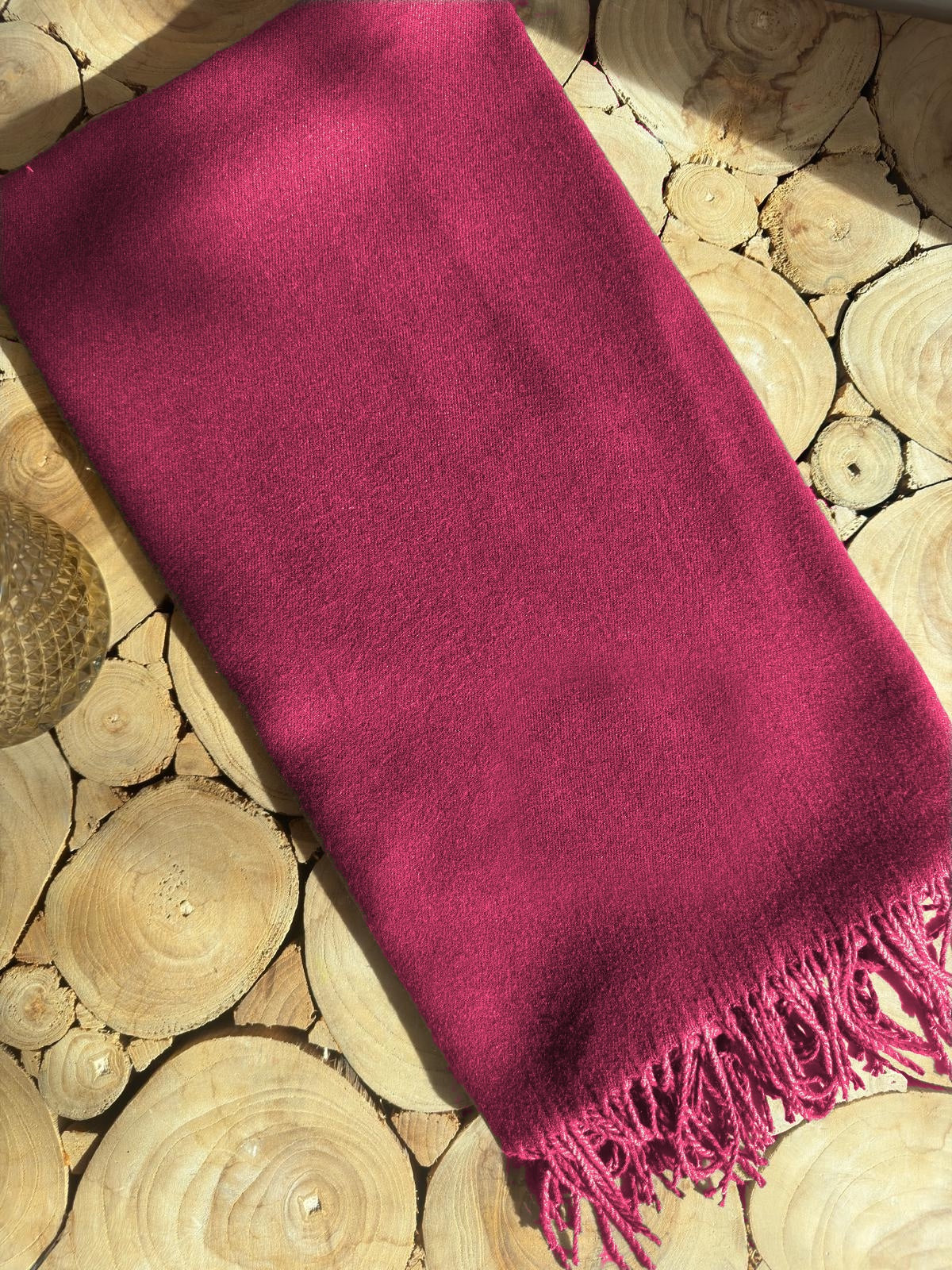 Écharpe binôme bordeaux à personnaliser, avant broderie