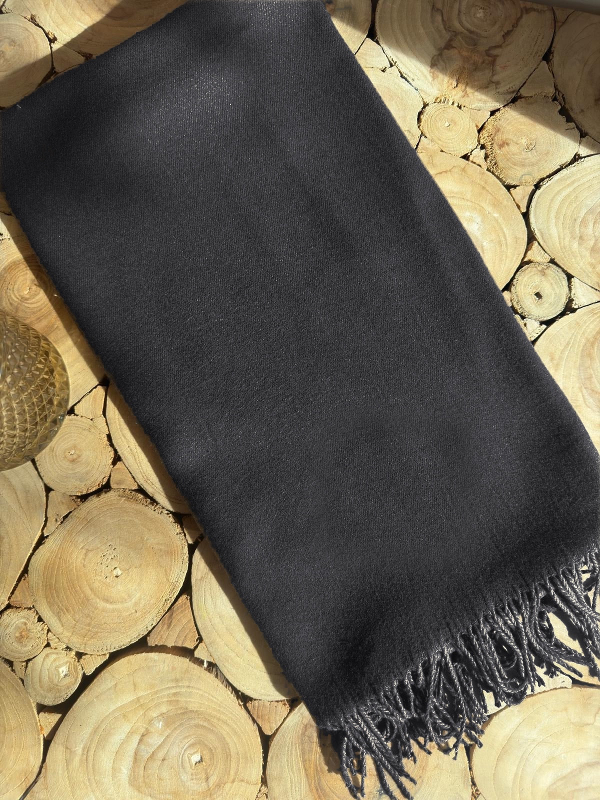 Écharpe binôme noire à personnaliser, avant broderie