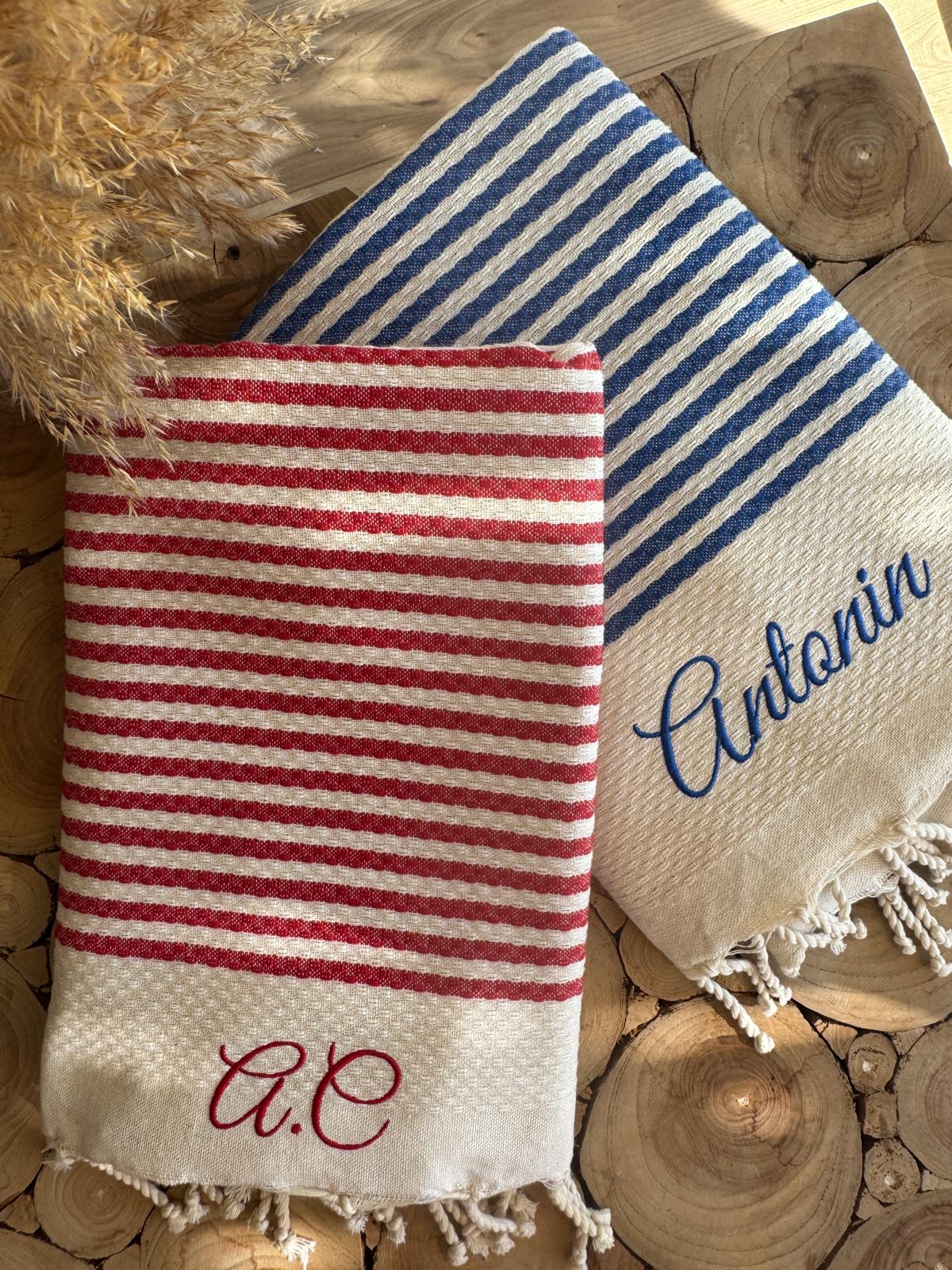 Fouta Marinière - 100% Personnalisable