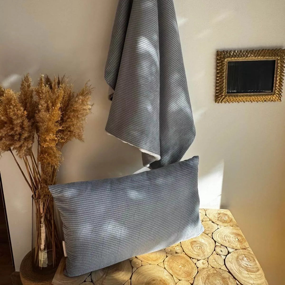 Parure bébé – Plaids + coussin Velours
