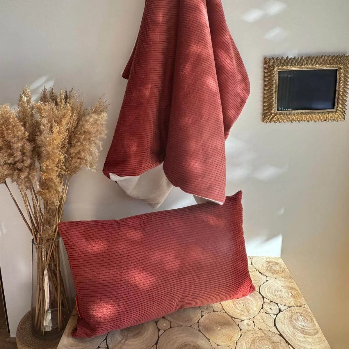 Parure bébé – Plaids + coussin Velours