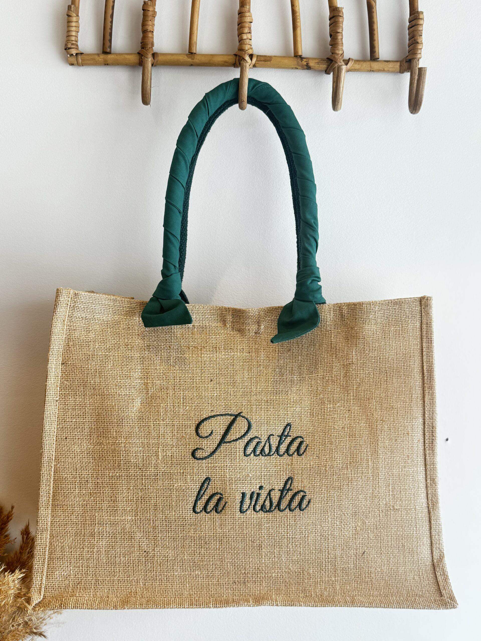Grand format - Ruban vert sapin - Pasta La Vista - Broderie vert sapin