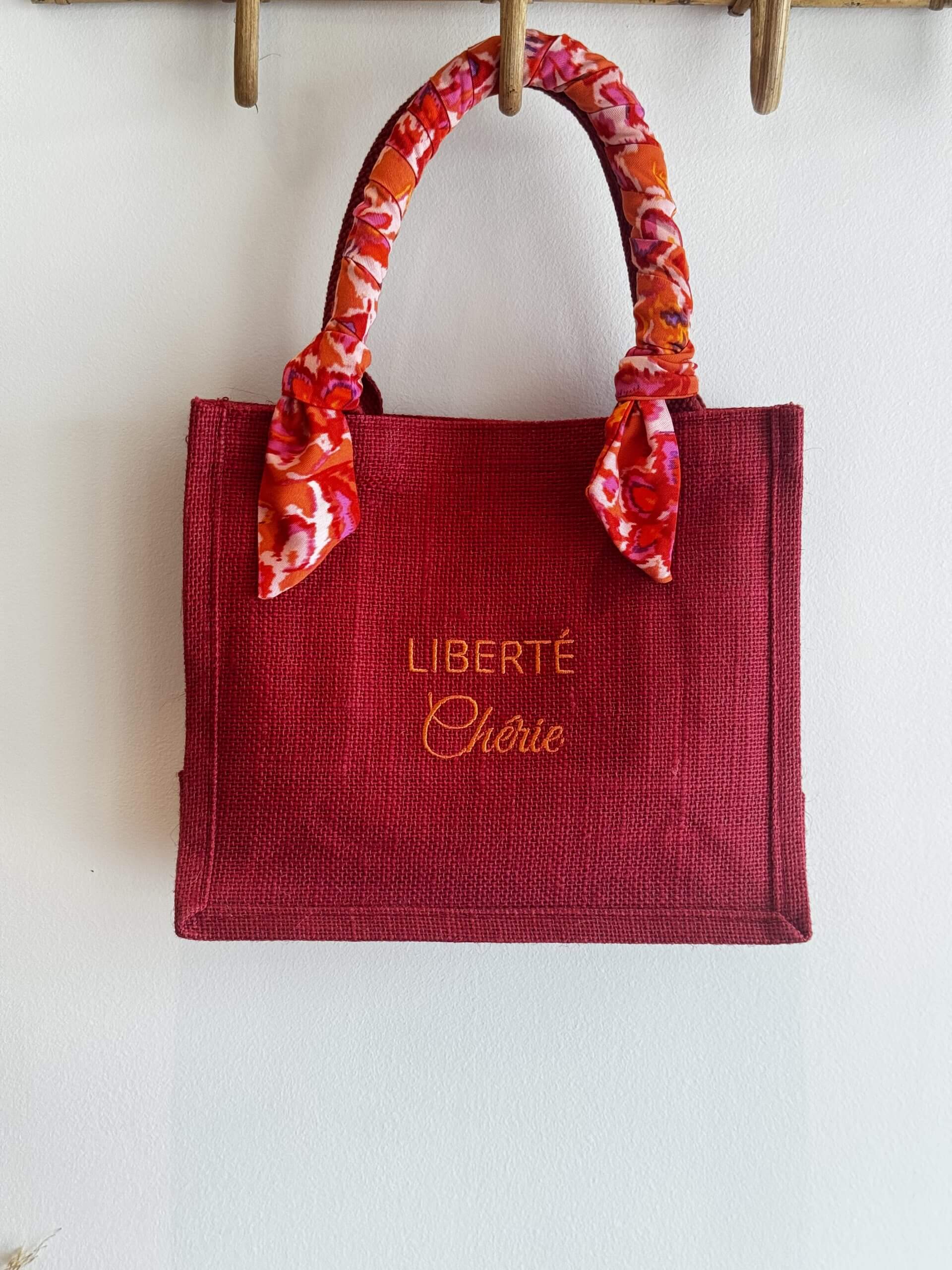 Petit format - Ruban Hippie - Liberté chérie - Broderie orange