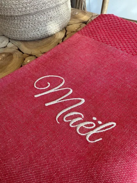 Fouta nid d'abeille unis – Image 4