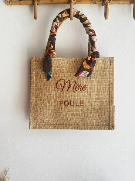 Petit format - Ruban Automne - Mère poule - Broderie Marron chaud – Image 1