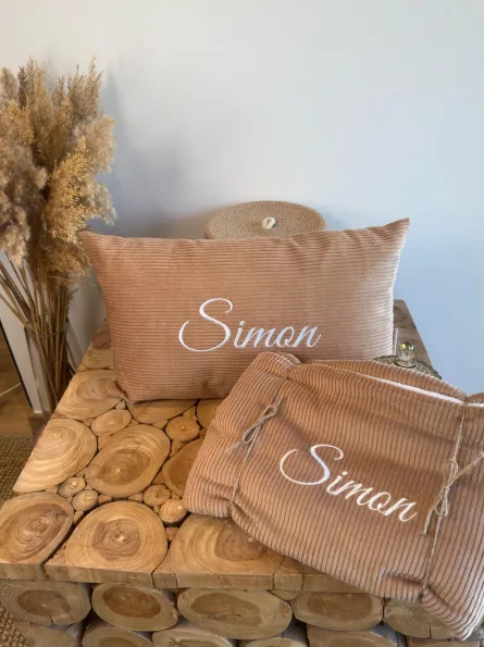 Parure bébé - Plaids + coussin Velours – Image 1